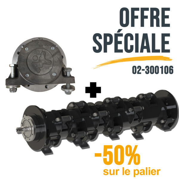 OPERATION ROTOR BOIS 1200 KUHN ADAPTABLE + PALIER